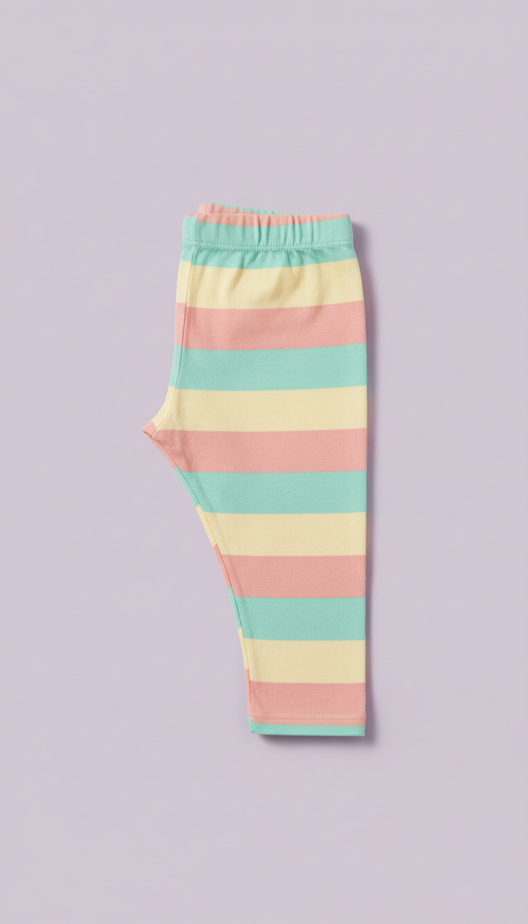 Chunky Stripe Organic Cotton Leggings