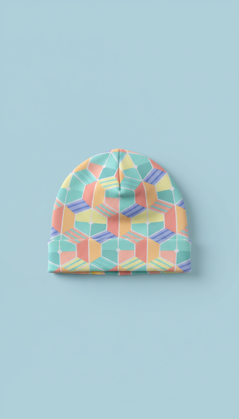 Graphic Patterned Baby Beanie Hat